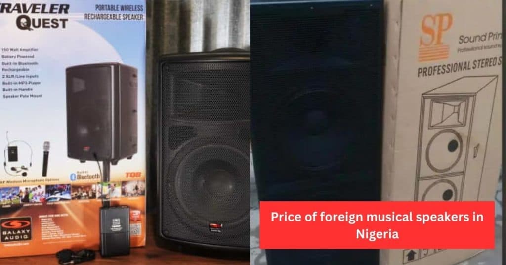 Price of foreign musical speakers in Nigeria